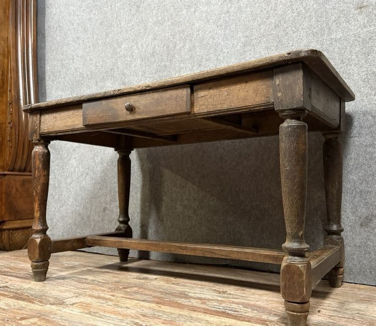 Bureau époque Louis XIII en bois massif