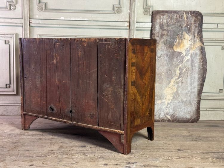 Commode Louis XV En Placage Et Bronzes Dorés, Marbre De Rance, XVIIIème Siècle