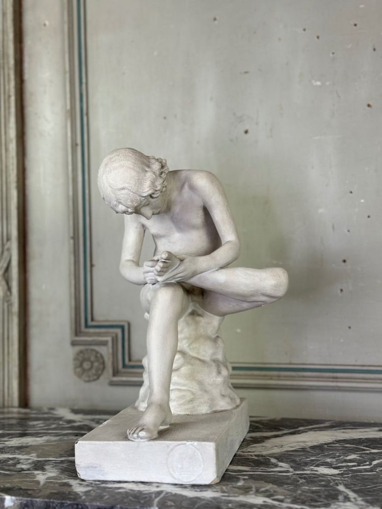 Spinario, calco in gesso di epoca antica, circa 1900