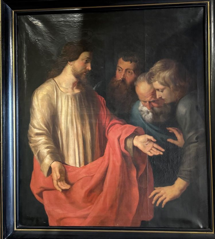 "Öl Auf Leinwand Nach Rubens' Triptychon, Um 1800