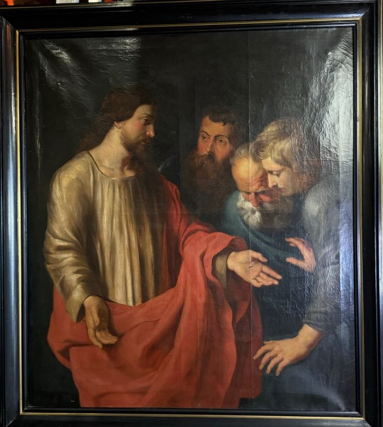 "Öl Auf Leinwand Nach Rubens' Triptychon, Um 1800
