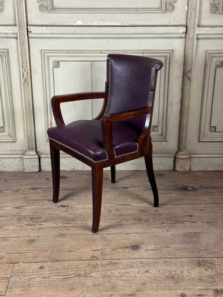 Suite De 4 Chaises Et 4 Fauteuils Artdeco En Palissandre Vers 1930