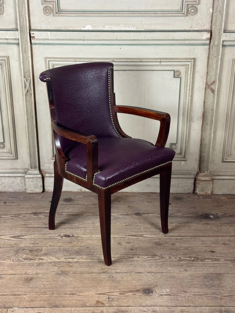 Suite De 4 Chaises Et 4 Fauteuils Artdeco En Palissandre Vers 1930
