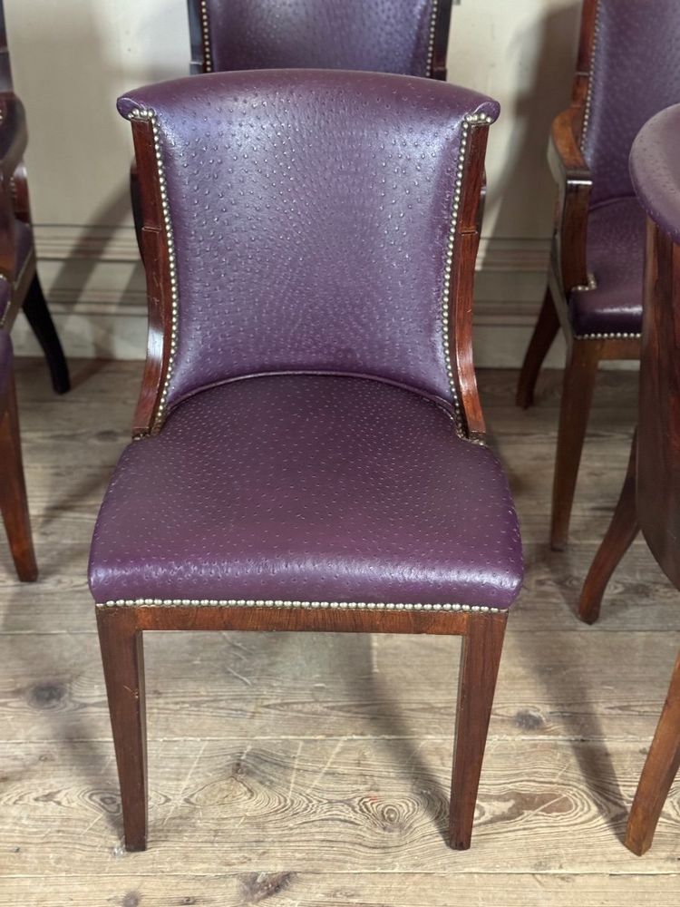Suite De 4 Chaises Et 4 Fauteuils Artdeco En Palissandre Vers 1930