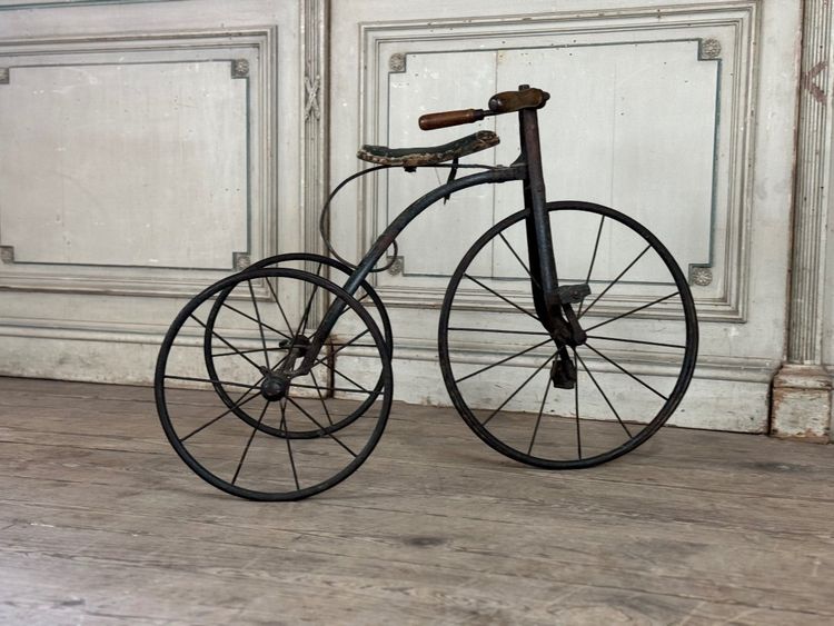 Tricycle D’enfants En Fer Forgé, Vers 1900
