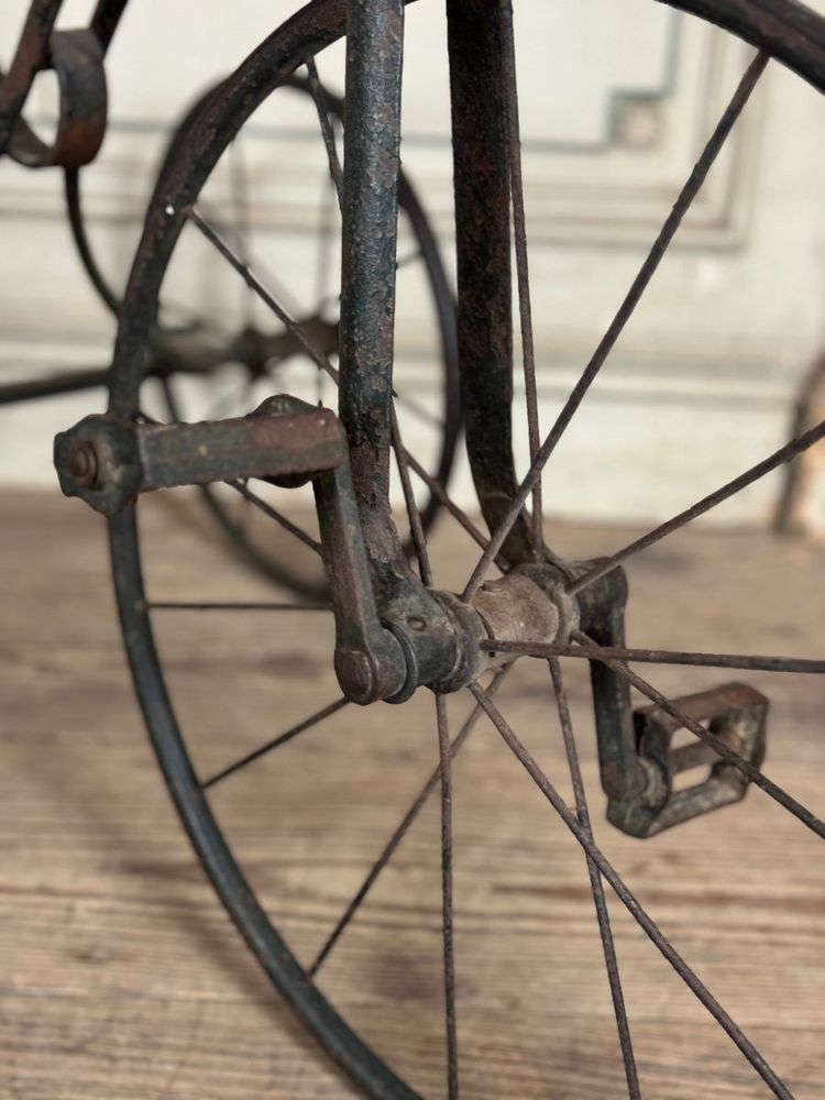 Tricycle D’enfants En Fer Forgé, Vers 1900