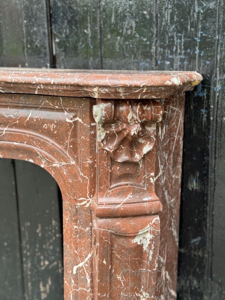 Louis XV style mantel in Rance marble, circa 1880