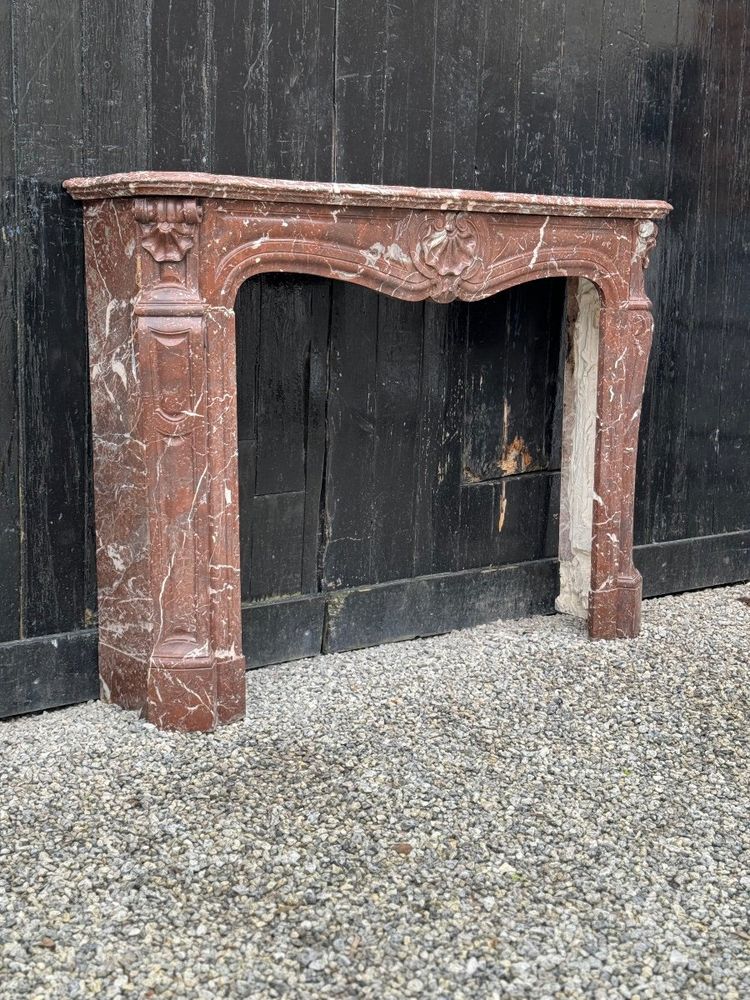 Louis XV style mantel in Rance marble, circa 1880