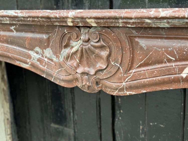 Louis XV style mantel in Rance marble, circa 1880