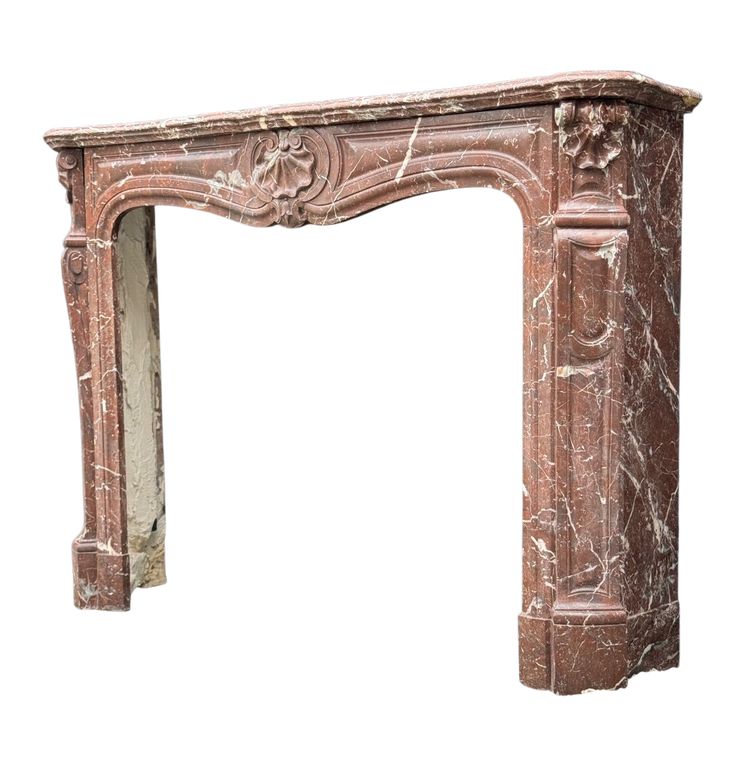 Louis XV style mantel in Rance marble, circa 1880