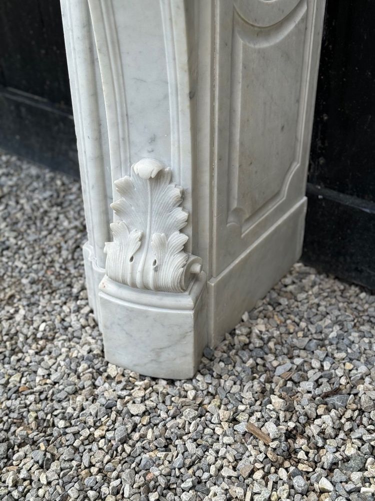Remarkable Louis XV Style Carrara Marble Mantel Circa 1880