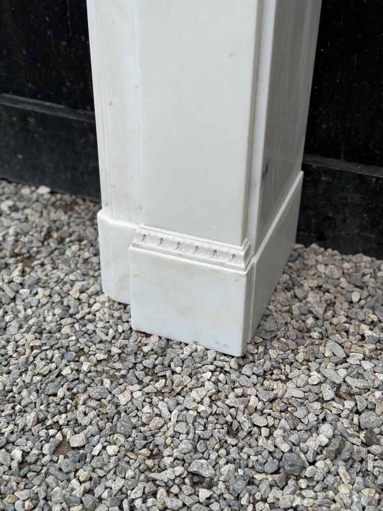 Louis XVI Style Carrara Marble Mantel Circa 1880