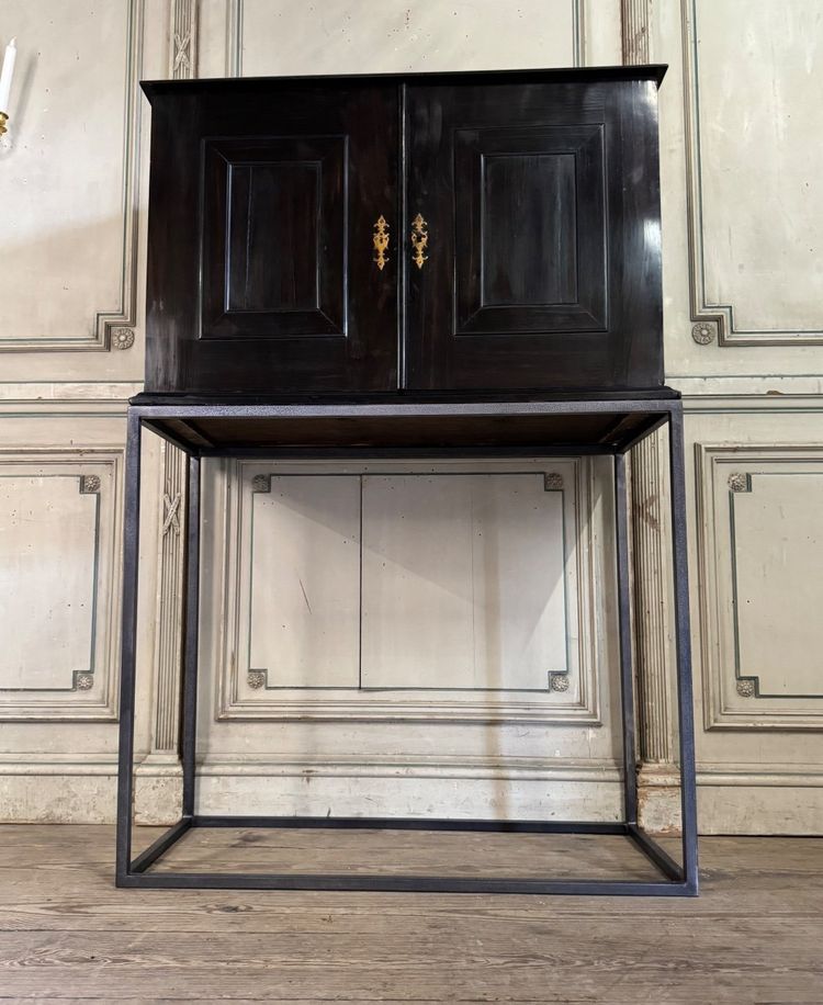Antwerp Cabinet in Ebony and Bone, 17th Century
