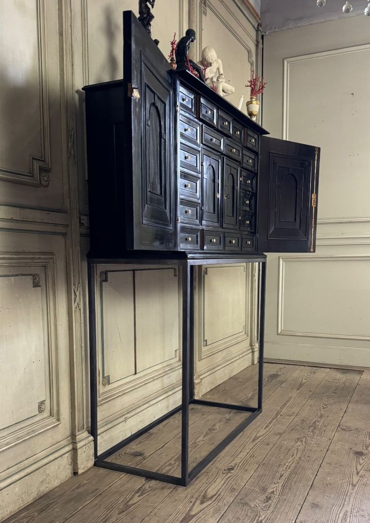 Antwerp Cabinet in Ebony and Bone, 17th Century
