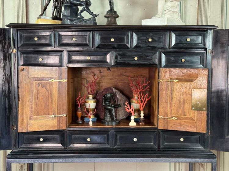 Antwerp Cabinet in Ebony and Bone, 17th Century