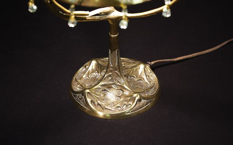 Lampada Art Déco di Leleu