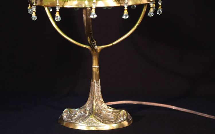 Lampada Art Déco di Leleu