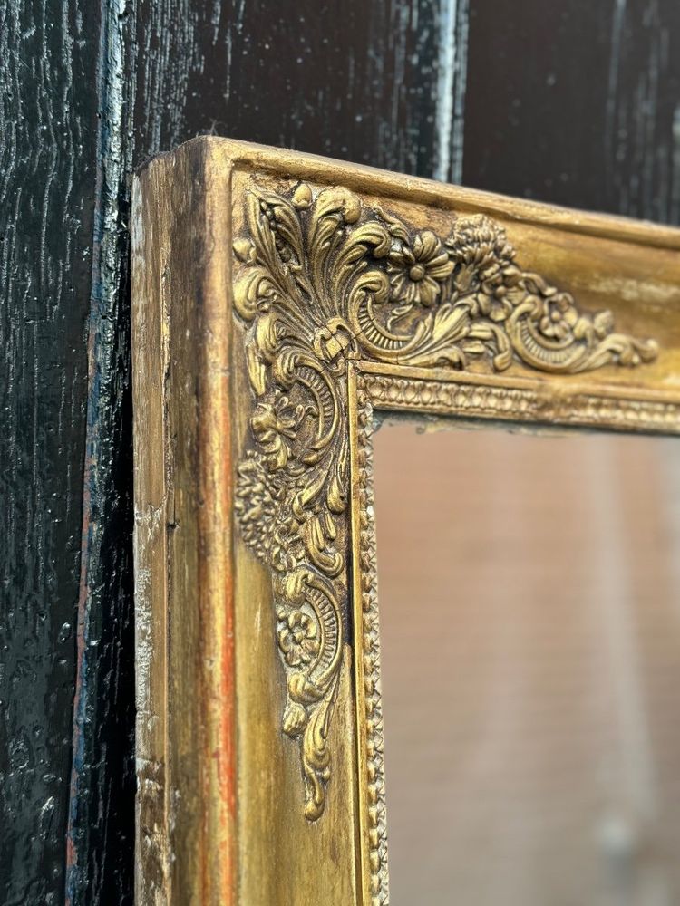 Miroir Empire En Bois Stuqué Et Doré, Début XIXème Siècle