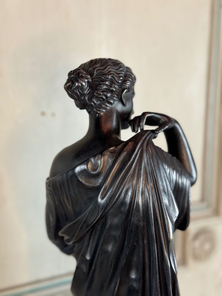 Diane De Gabies, Bronze d'Après L’antique, Patine Noire  XIXème Siècle