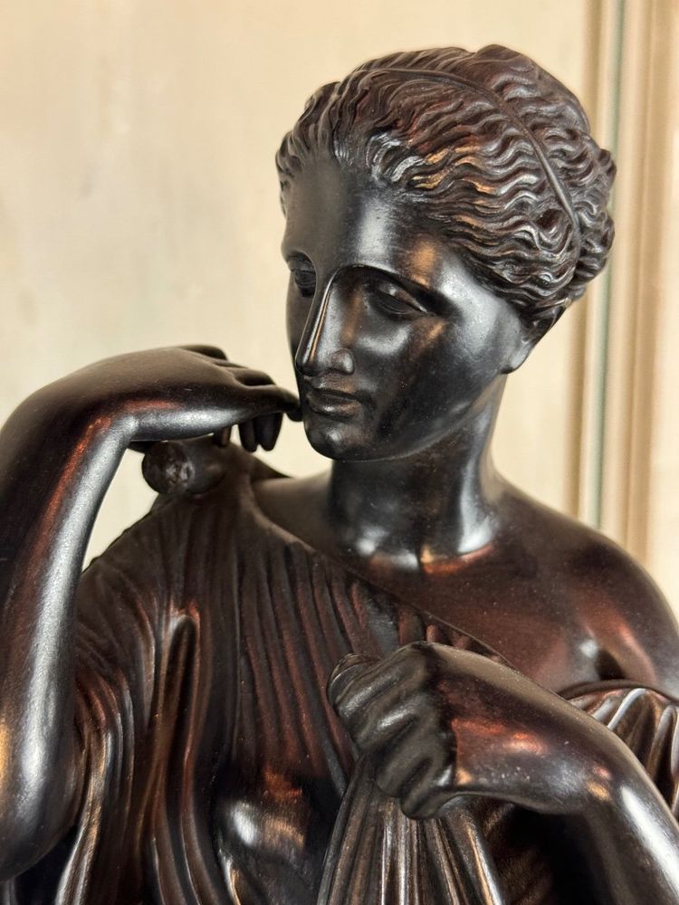 Diane De Gabies, Bronze d'Après L’antique, Patine Noire  XIXème Siècle