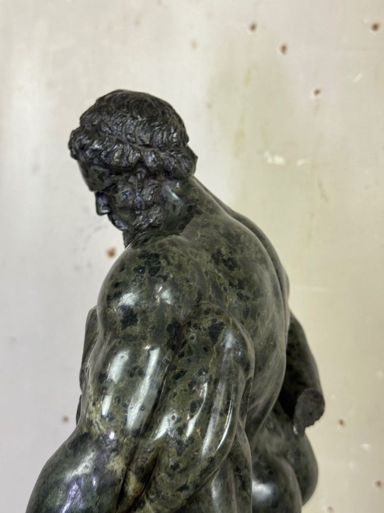 From the Farnese Hercules, Serpentine Marble Sculpture, Souvenir of the Grand Tour