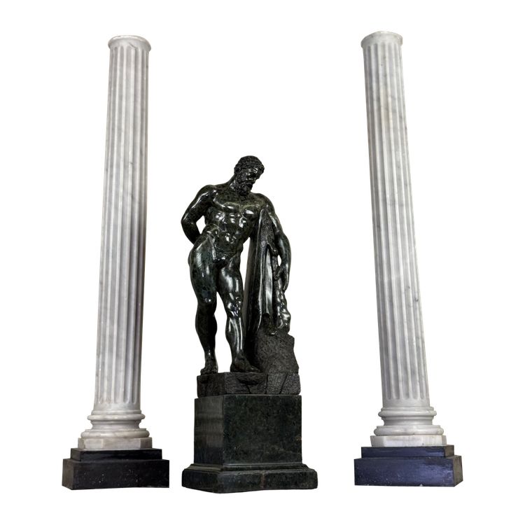 From the Farnese Hercules, Serpentine Marble Sculpture, Souvenir of the Grand Tour