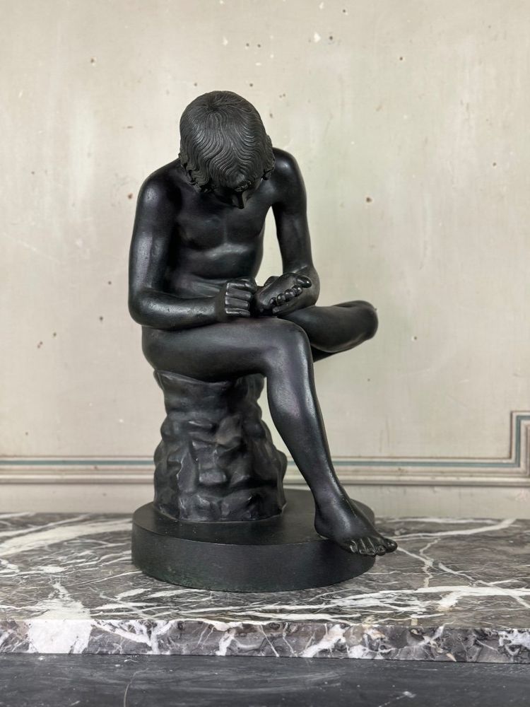 Estrattore di spine, grande bronzo da un antico, circa 1880