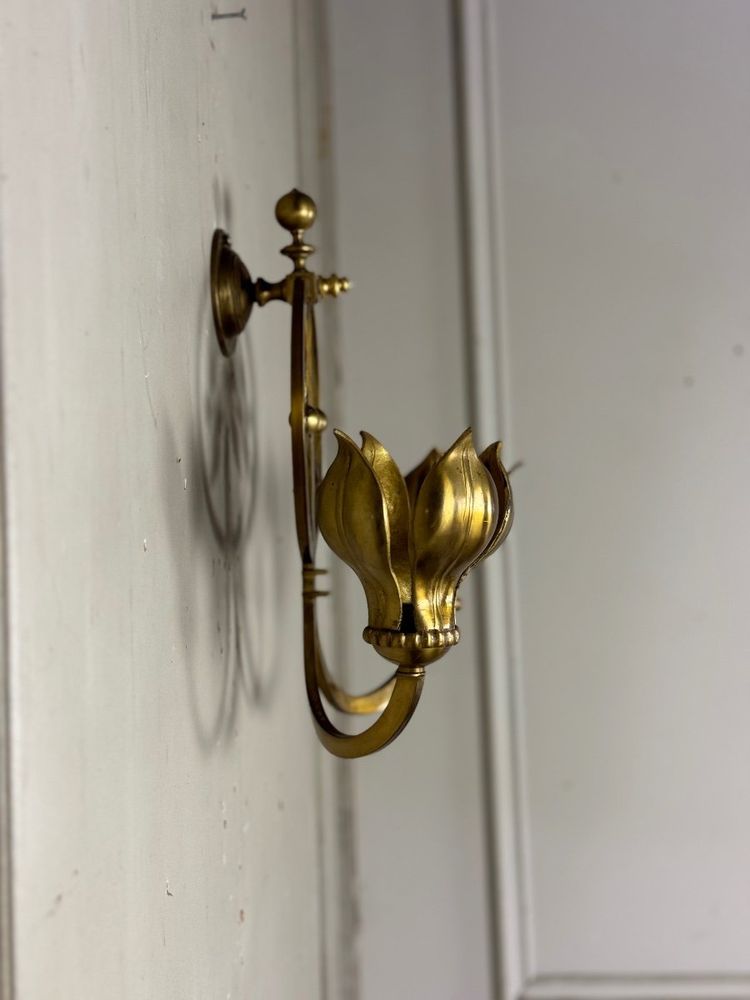 Pair Of Gilded Bronze Sconces Circa 1900