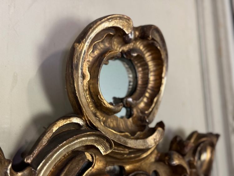 Paire De Miroirs Appliques De Style Baroque, Miroirs à Pareclose Vers 1880