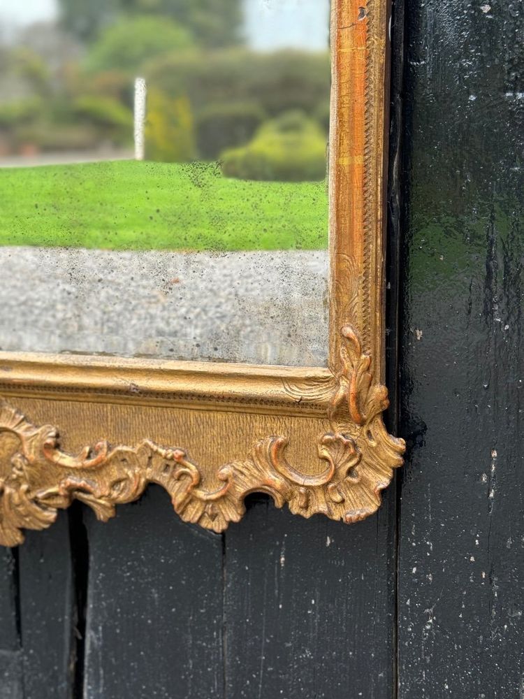 Baroque Mirror in Carved, Stuccoed and Gilded Wood, Vienna Circa 1700
