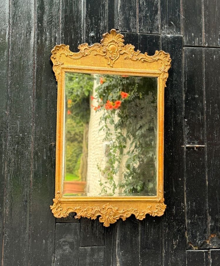 Baroque Mirror in Carved, Stuccoed and Gilded Wood, Vienna Circa 1700