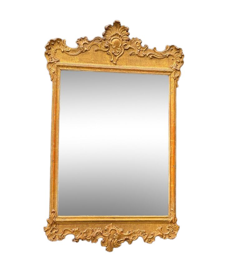 Baroque Mirror in Carved, Stuccoed and Gilded Wood, Vienna Circa 1700