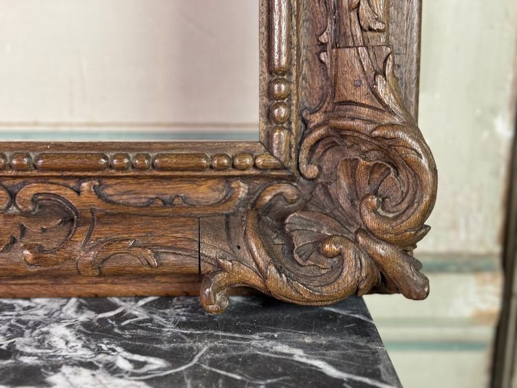 Cadre Regence En Chêne Sculpté, XVIIIème Siècle