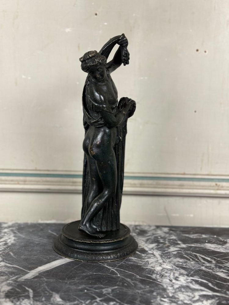 Venere Callipigia, scultura in bronzo patinato nero, Grand Tour, XIX secolo