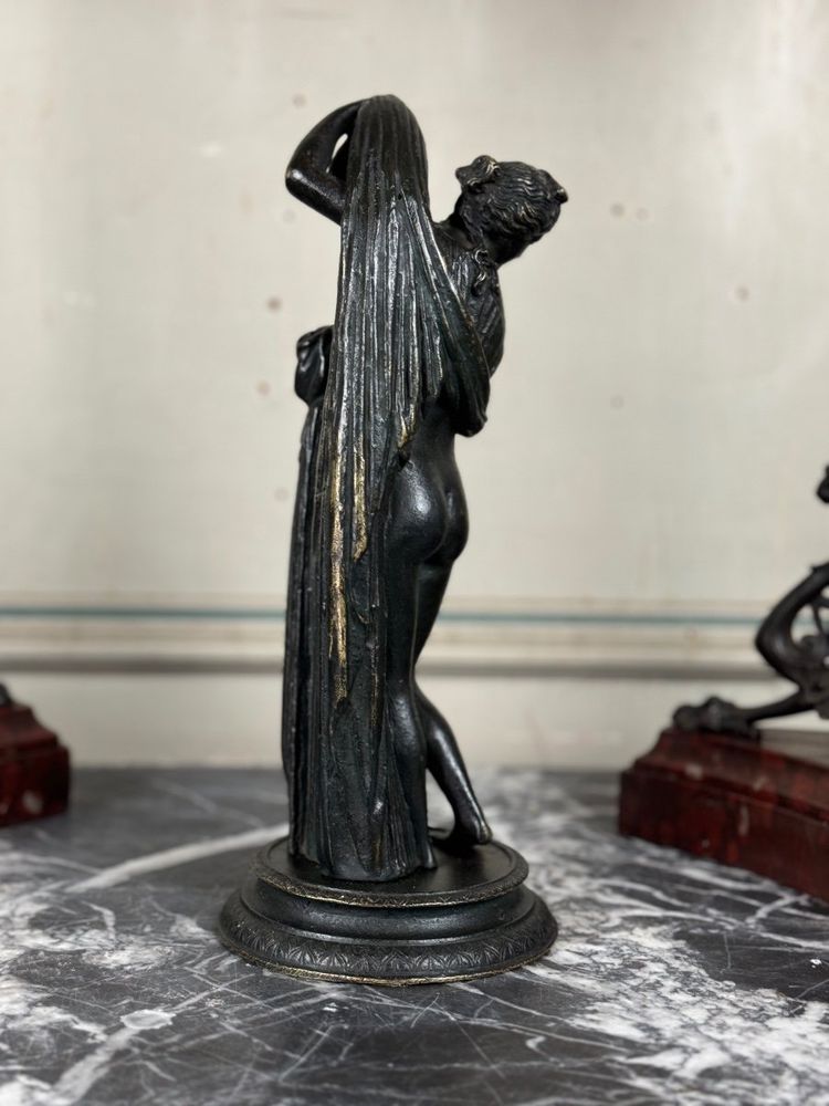 Venere Callipigia, scultura in bronzo patinato nero, Grand Tour, XIX secolo