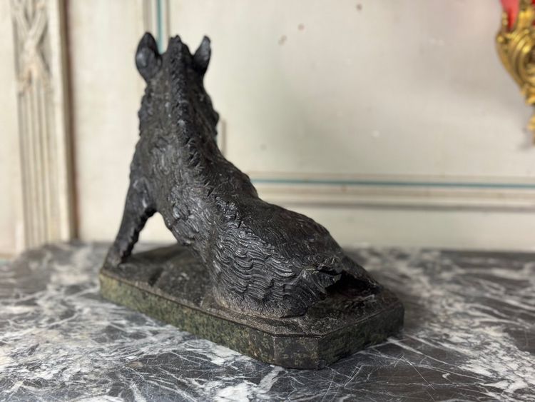Il Porcelino Da Pietro Tacca, Scultura In Marmo Serpentino Verde, Italia Del XIX Secolo