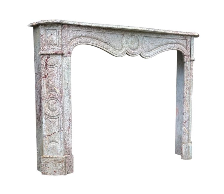 Mantello Pompadour in marmo rosa in stile Luigi XV, 1900 ca.