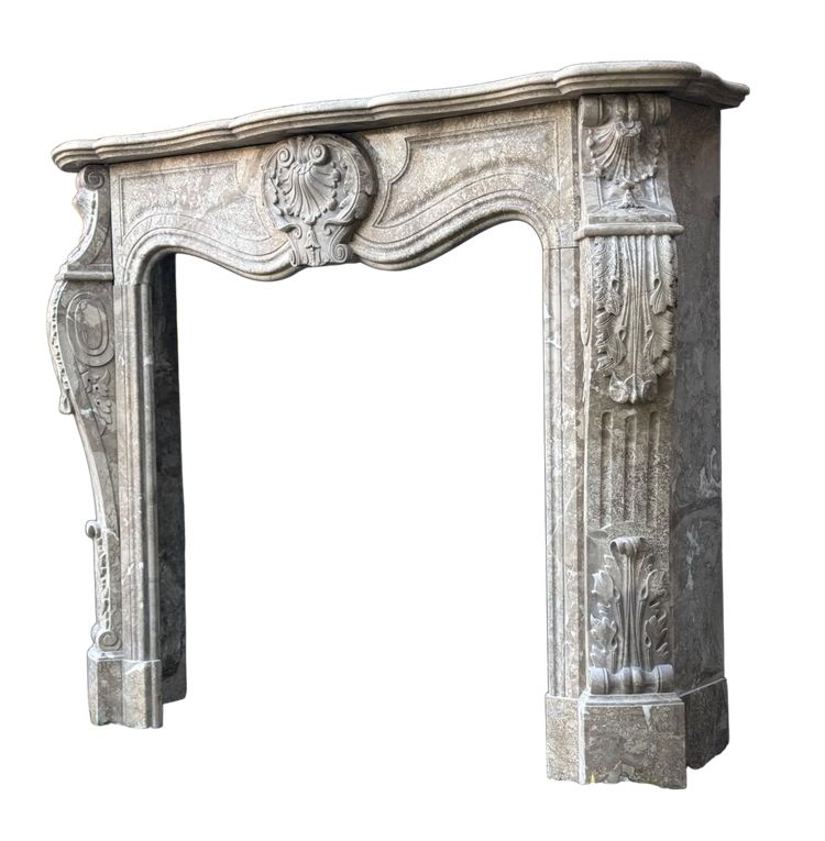 Camino Napoleone III in Marmo Beige Lumel, 1880 circa