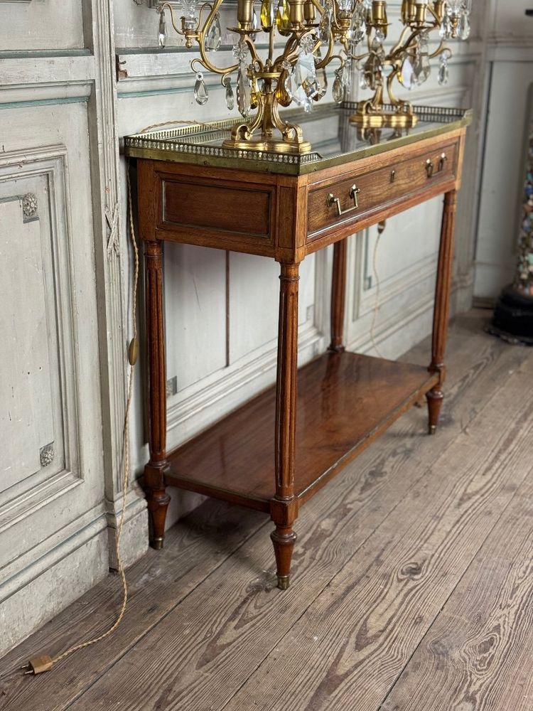 Console En Acajou Louis XVI, XVIIIème siècle