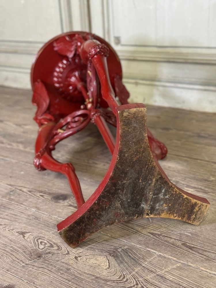 Athenian Carved Wood, Red Patina Imitation of Antique Red Marble, Early 19th Century