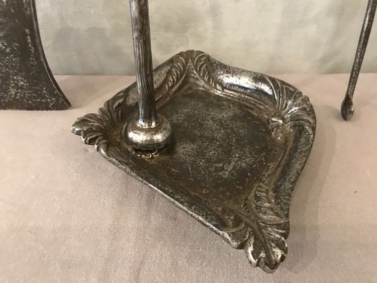 Serviteur de cheminée ancien en fer et fonte d'époque 19 ème 