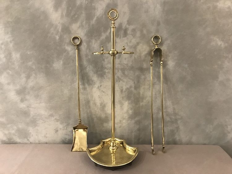 Antique brass mantelpiece from the 19th century Charles X period