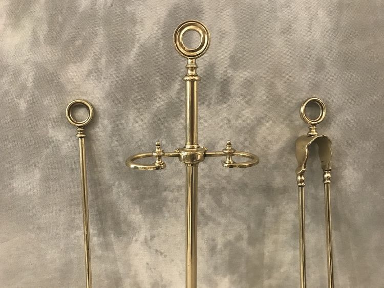 Antique brass mantelpiece from the 19th century Charles X period