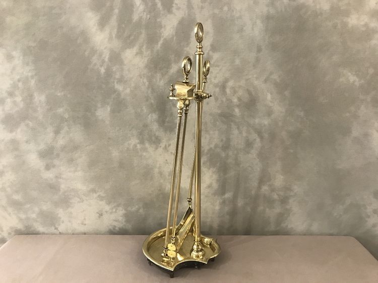 Antique brass mantelpiece from the 19th century Charles X period