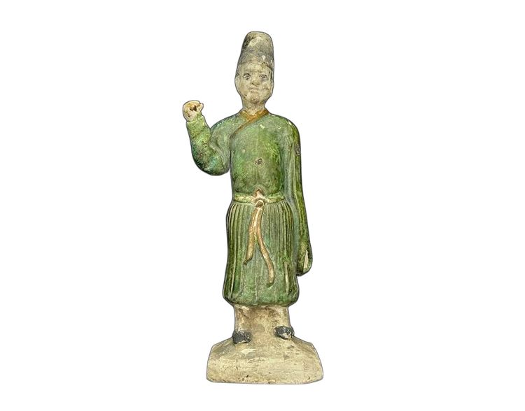 Glazed terracotta statuette – Ming style, China, 19th century