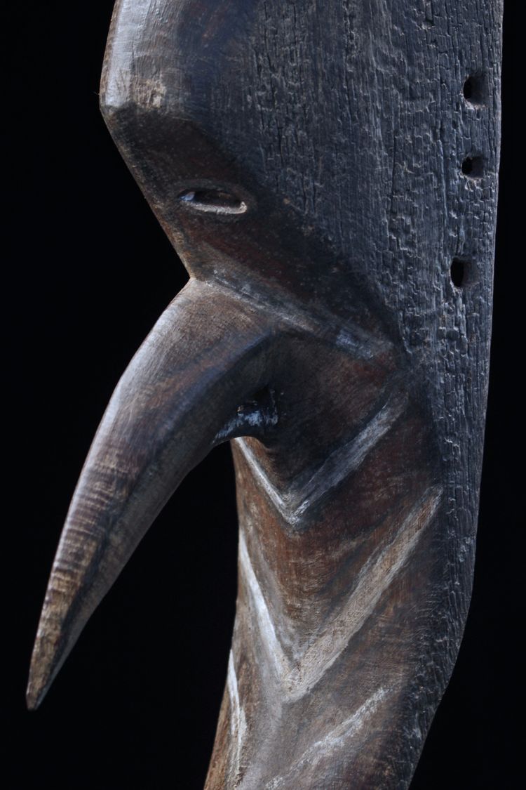Maschera antizanzare, arte oceanica, prime arti, arte tribale, Papua Nuova Guinea, Oceania, 60 cm