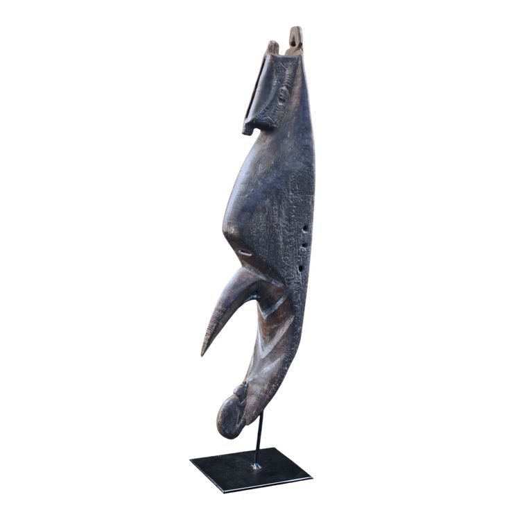Masque moustique, art océanien, arts premiers, art tribal, Papouasie Nouvelle Guinée, Océanie, 60 cm