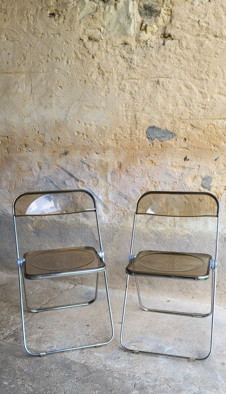 PLIA chair by Giancarlo Piretti for Castelli Italy 1970s 