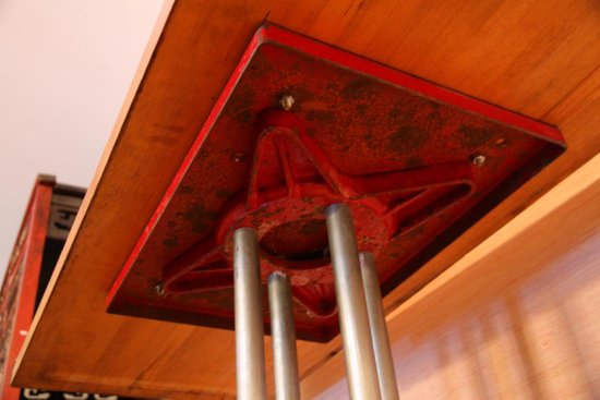 Console Design, Contemporary Creation, Legs From Weighing Equipment