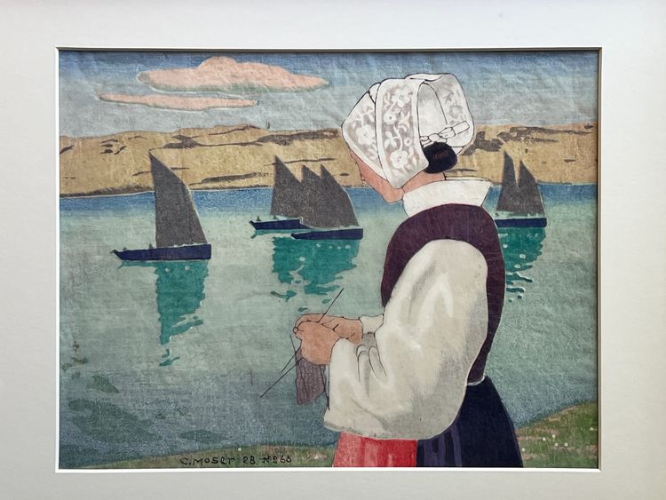Die Abfahrt der Boote, Carl Moser, Bretagne